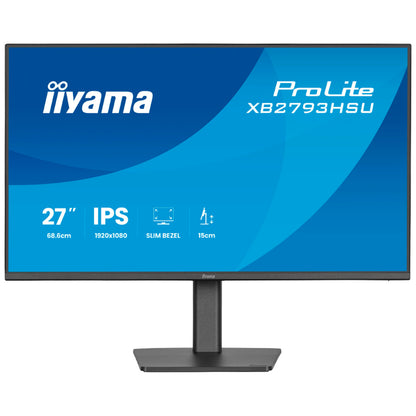 Monitor Iiyama 68,6 cm (27,0") XB2793HSU-B1 1920x1080 120Hz IPS 1ms HDMI DisplayPort 2xUSB2.0 Pivot Zvočniki  sRGB96% AdaptiveSync ProLite