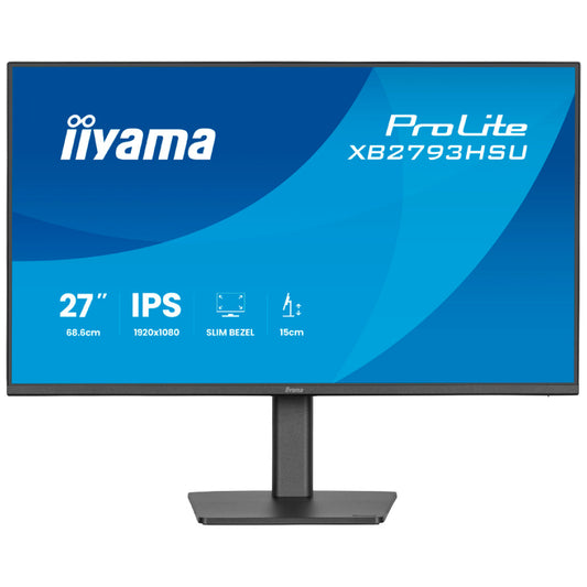 Monitor Iiyama 68,6 cm (27,0") XB2793HSU-B1 1920x1080 120Hz IPS 1ms HDMI DisplayPort 2xUSB2.0 Pivot Zvočniki  sRGB96% AdaptiveSync ProLite