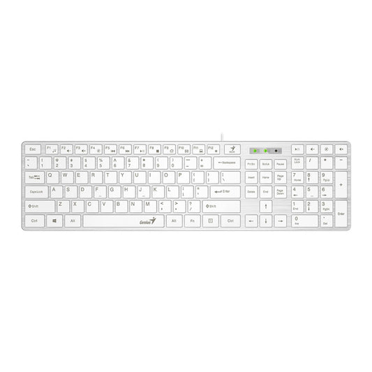 Tipkovnica USB Genius Slim 126 SLO | bela 126 tipk (31310017414)