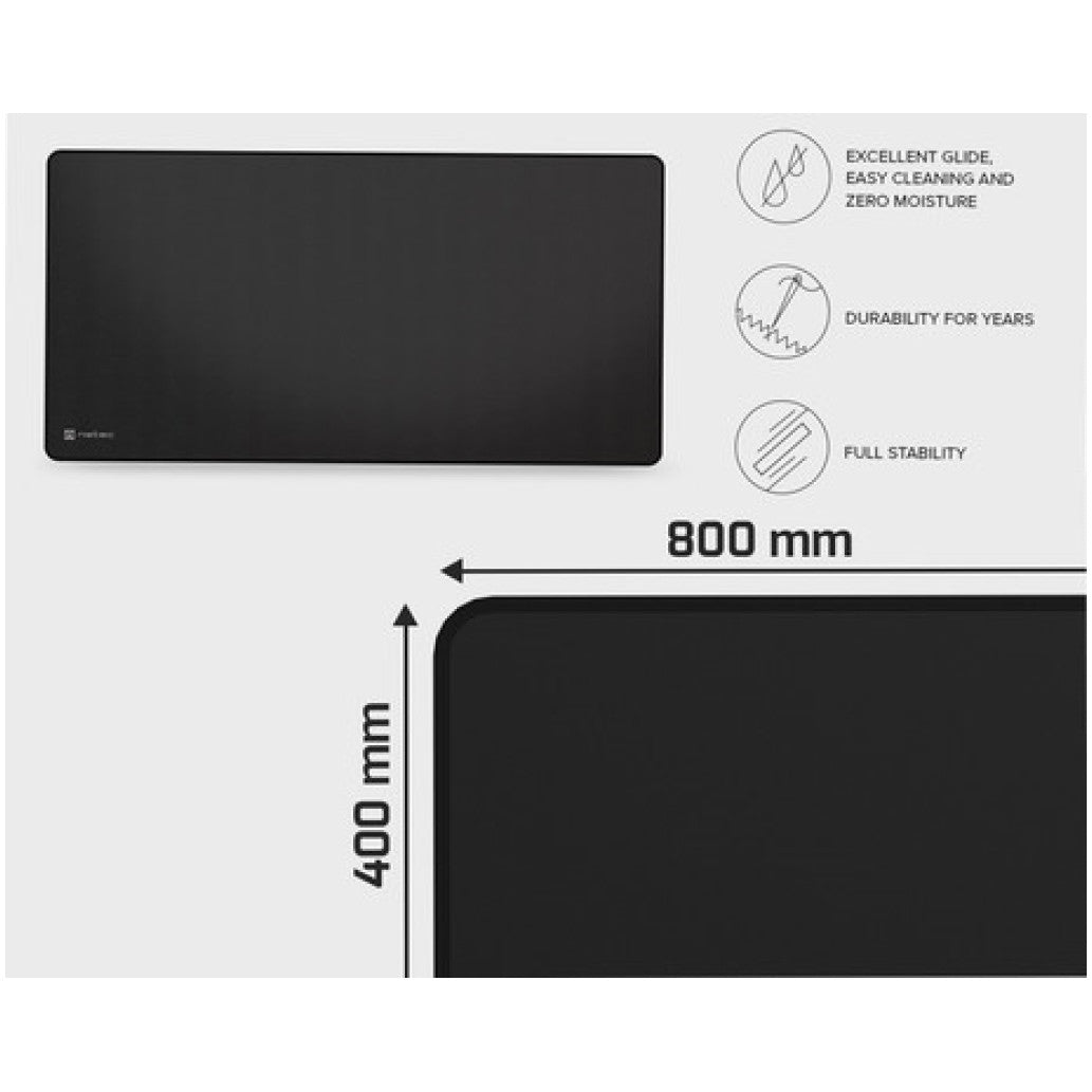 Podloga za miško NATEC tekstilna tkanina 800x400mm XXL vodoodporna črna (POD-NAT-COLORS-XXL-B)