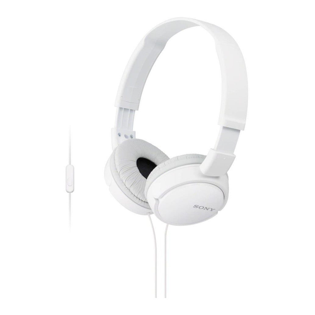 Slušalke Sony MDR-ZX110AP - z mikrofomom bele barve