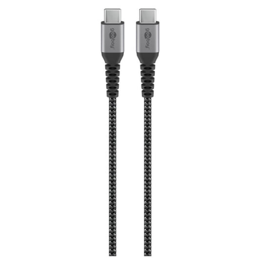 Kabel USB-C => USB-C 0,50m 60W črn - Goobay