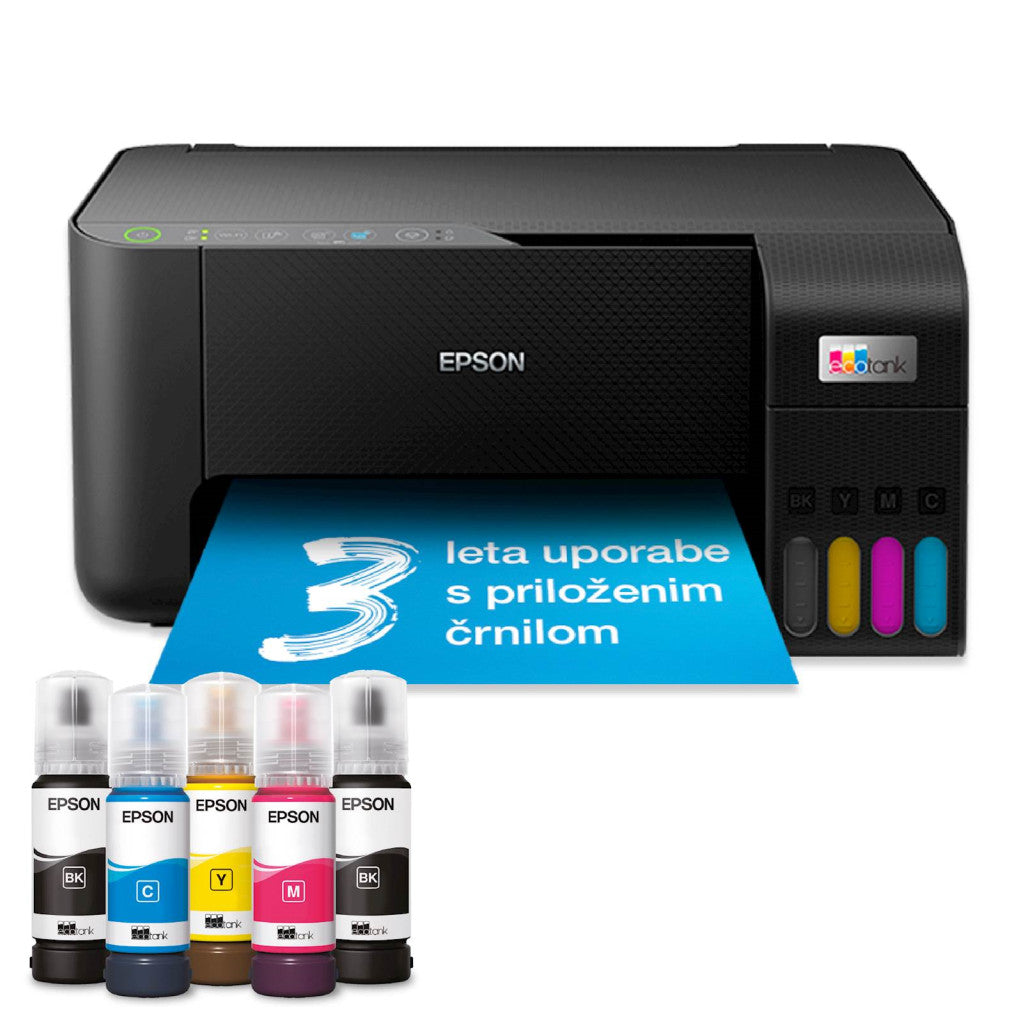 Tiskalnik multifunkcijski brizgalni barvni Epson EcoTank L3270 A4 enostransko skeniranje USB WiFi 20ppm (C11CJ67434)