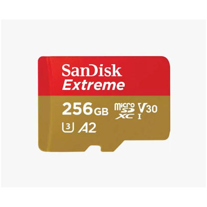 Spominska kartica microSDXC 256GB Sandisk Extreme 190MB/s/130MB/s U3 V30 UHS-I +adapter (SDSQXAV-256G-GN6MA)