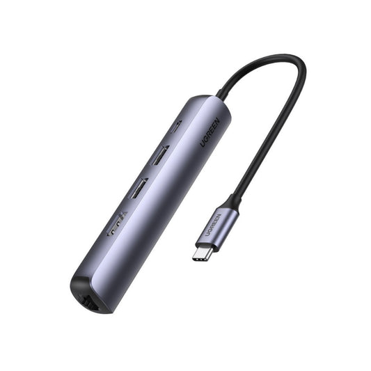 Priklopna postaja USB-C => 2x USB 3.0 tip A 1x HDMI 4K@60Hz 1x RJ45 1x USB-C PD 100W Ugreen CM418
