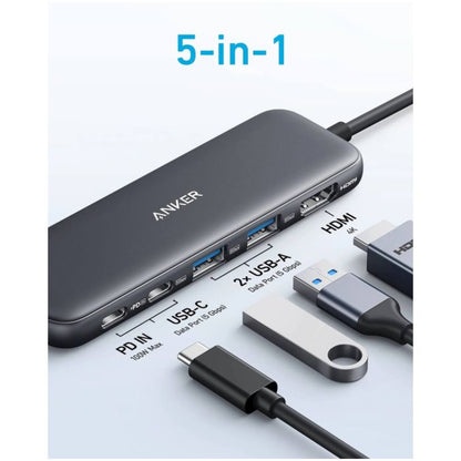 Priklopna postaja USB-C => Anker 332 HUB 1xHDMI 2xUSB3.2 1xUSB-C 1xUSB-C PD - (A8355H11)