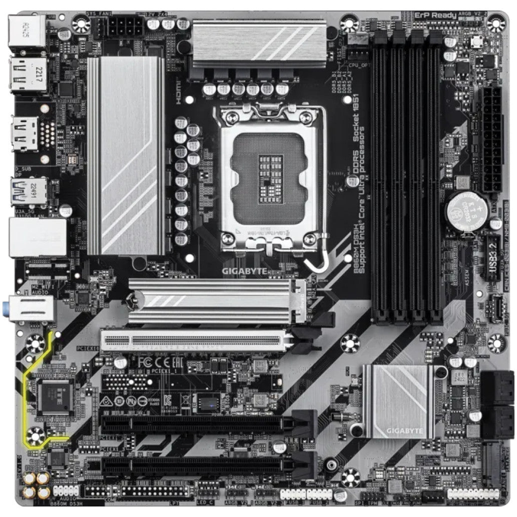 Osnovna plošča LGA1851 GigaByte B860M DS3H (Rev. 1.0) mATX HDMI 2xDisplayPort