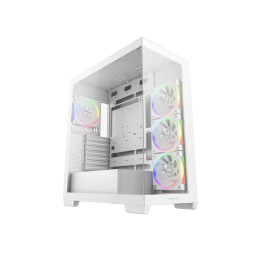 Ohišje Deepcool CG580 4F WH V2 MidiATX - bel RGB