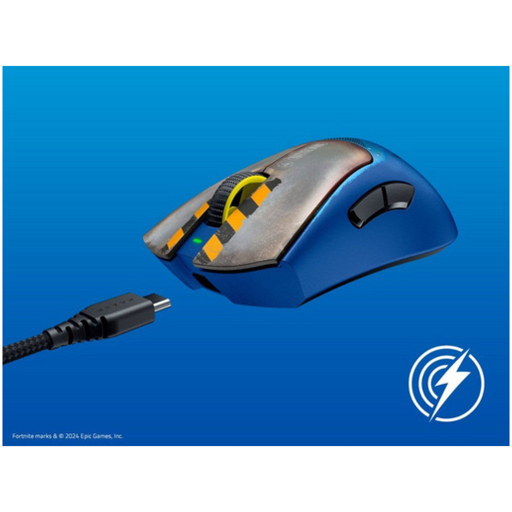 Miš Razer brezžična, USB DeathAdder V3 Pro optična gaming 30000DPI modra Fortnite Edition (RZ01-04630700-R3M1)