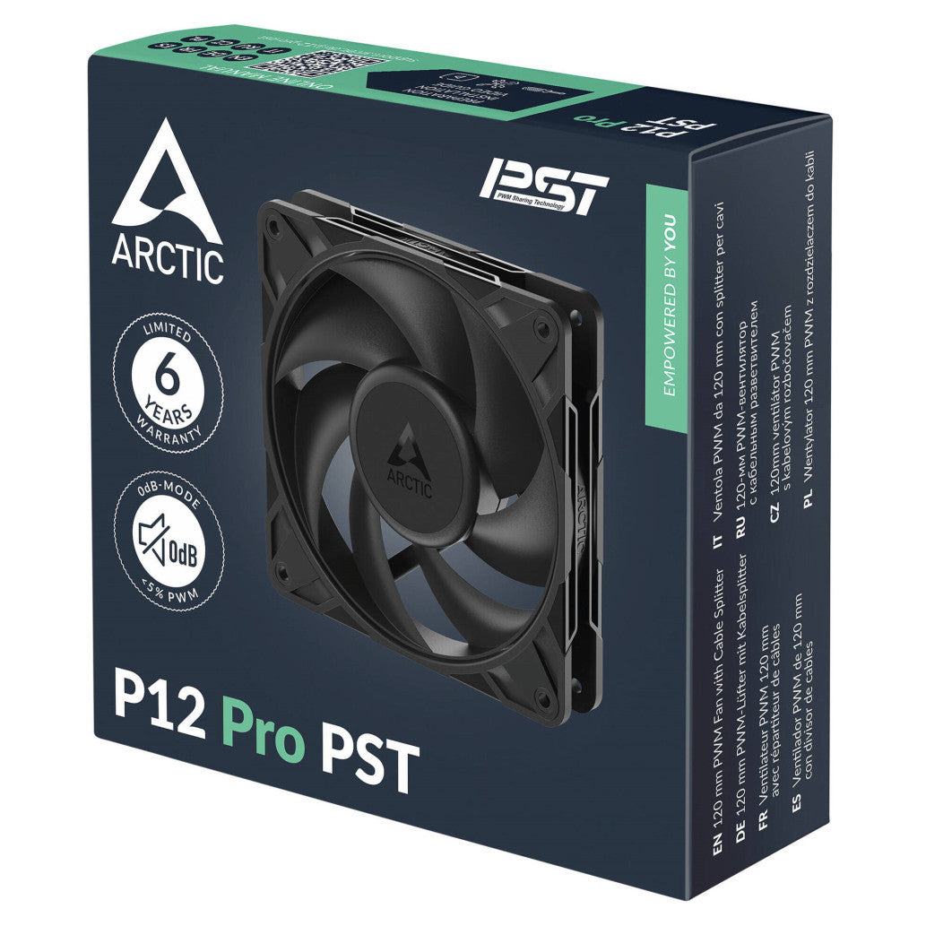 Ventilator Arctic P12 Pro PST PWM 120mm črna LUAR-131