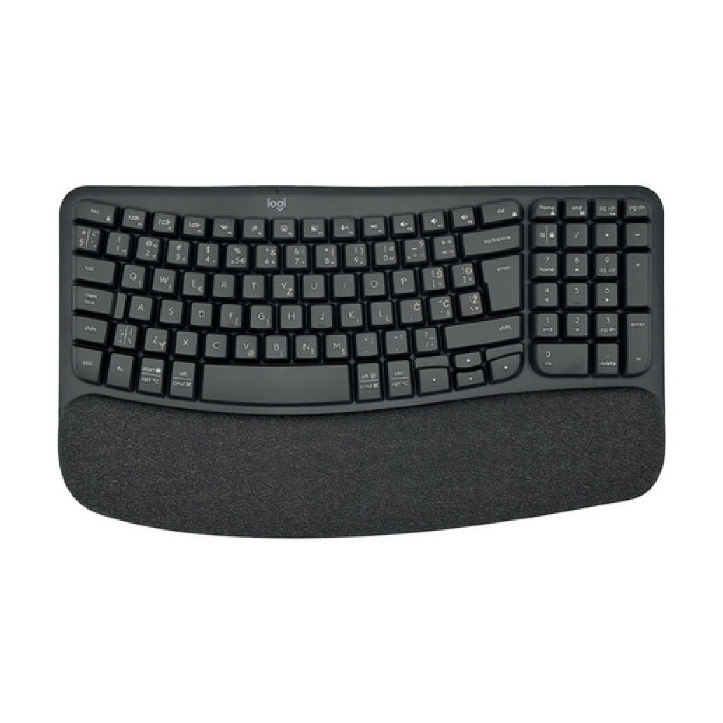 Tipkovnica in miš Logitech Bluetooth + USB ergonomska Wave Keys in Lift COMBO SLO grafitna (920-013635)