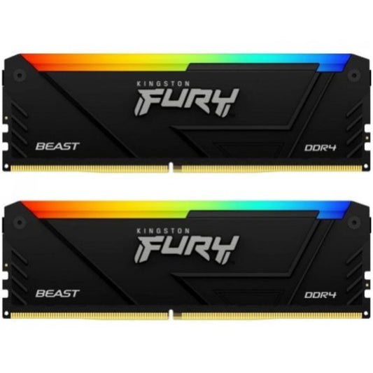 DDR4 64GB 3200MHz CL16 KIT (2x32GB) Kingston RGB Fury Beast XMP2.0 1,35V Fury črna (KF432C16BB2AK2/64)