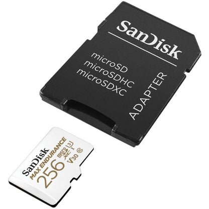 Spominska kartica microSDXC 256GB Sandisk Max Endurance 100MB/s/40MB/s U3 V30 UHS-I +adapter (SDSQQVR-256G-GN6IA)