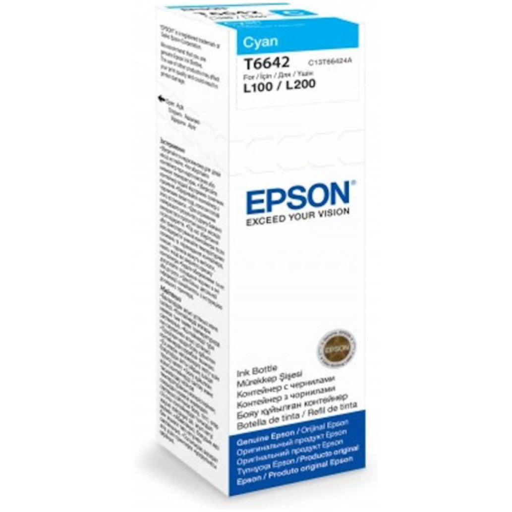 ČRNILO EPSON T 664 24 CYAN STEKLENICKA, 70 ML L100,L200,L210,L300... (C13T66424A)