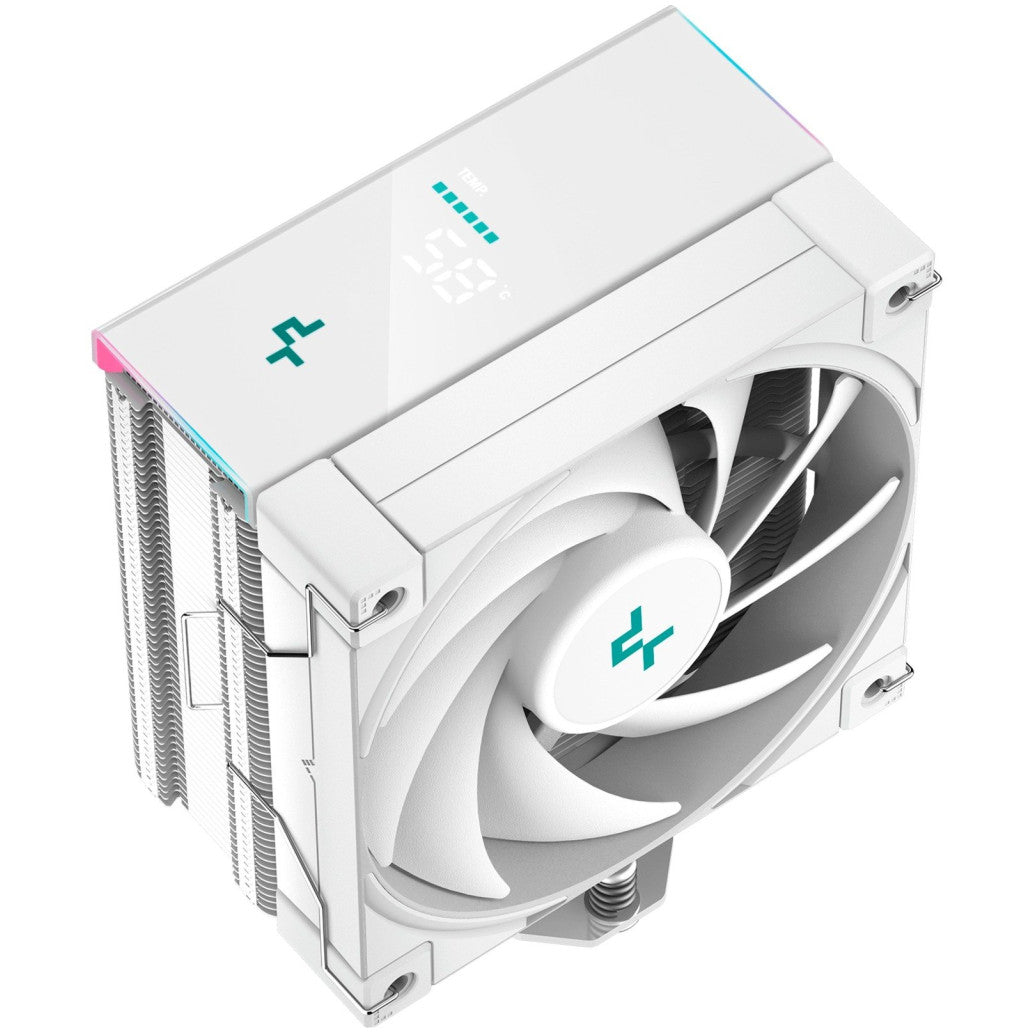 Zračni hladilnik DeepCool AK400 Digital - 28 dB 156mm RGB bela (R-AK400-WHADMN-G)