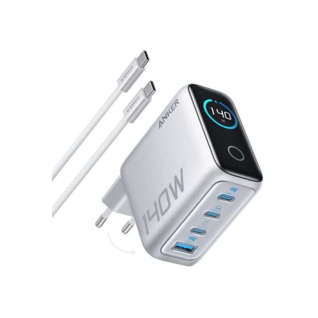 Hišni polnilec Anker 100-240V => 3xUSB-C USB-A 140W priložen kabel siv (B2697G41)