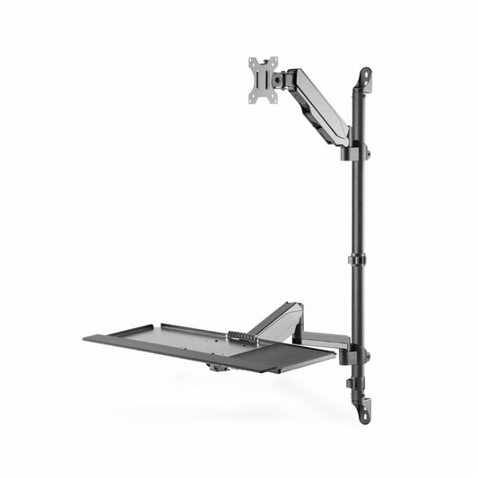 Nosilec za LCD monitor do 81cm (32") do 8kg s polico za tipkovnico in miško do 1kg črn DA-90372