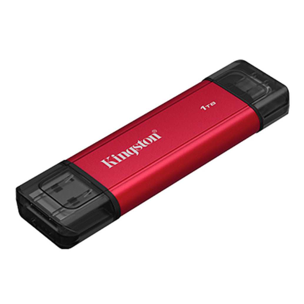 Prenosni disk SSD 1TB USB-C USB 3.2 Kingston Dual Portable 1050MB/s  - rdeča (SPSD/1TB)