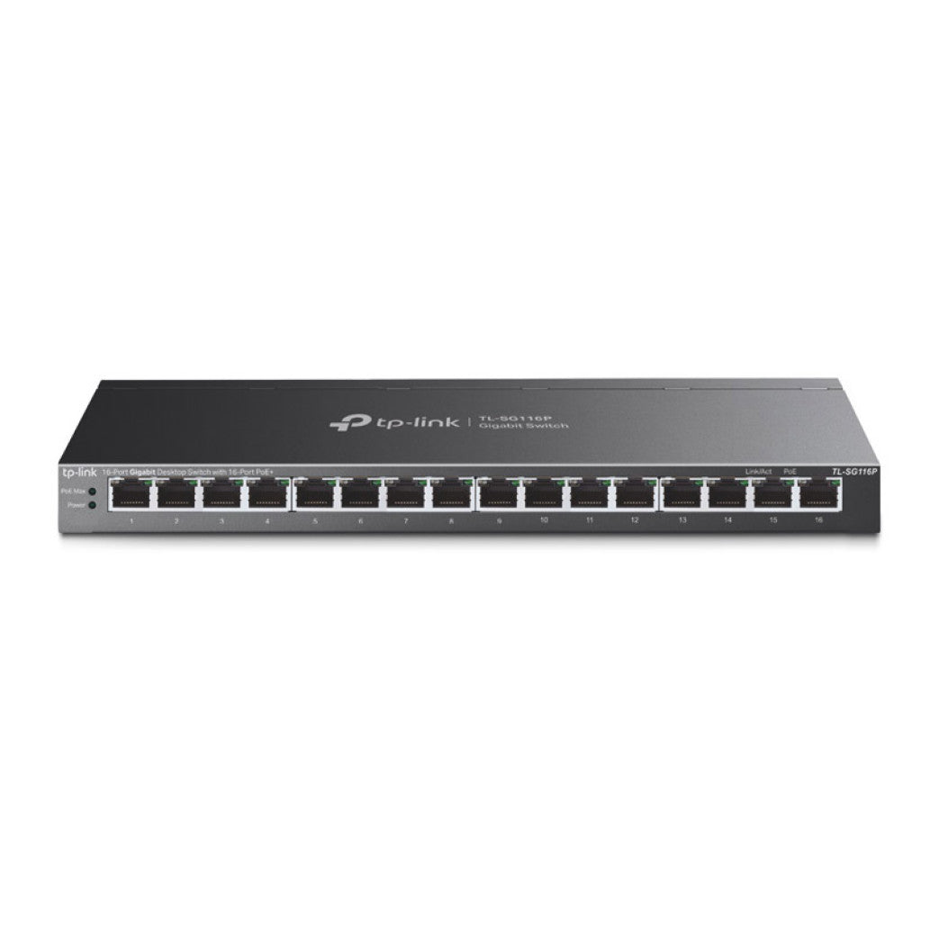 STIKALO 16-PORT TP-Link gigabit 10/100/1000 PoE+ (TL-SG116P)