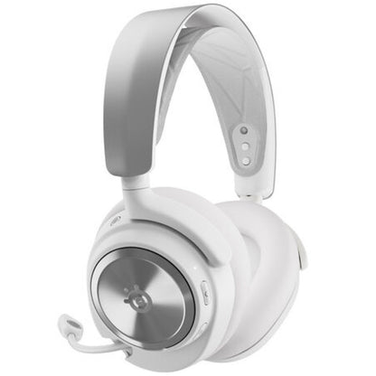 Slušalke brezžične SteelSeries naglavne z mikrofonom BT USB Arctis Nova Pro bele ANC (61524)