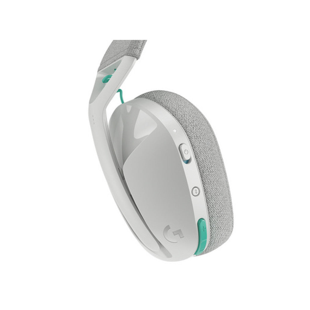 Slušalke brezžične Logitech naglavne z mikrofonom BT/ USB Lightspeed G321 bele USB-C polnjenje Gaming (981-001569)