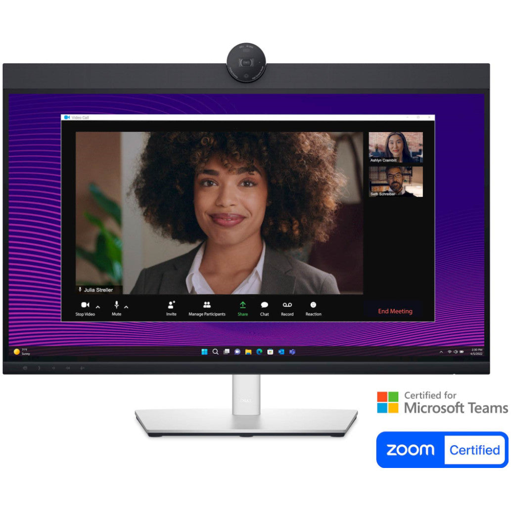 Monitor Dell 68,6 cm (27,0") P2724DEB 2560x1440 konferenca IPS 5ms HDMI DisplayPort USB-C 90W DP-Out 4xUSB3.2 USB-C-Out Pivot Kamera IR Zvočniki 2x5W  3H sRGB99% RJ45