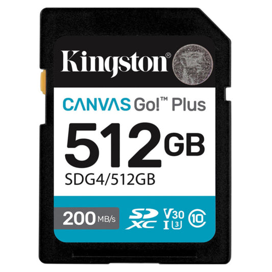 Spominska kartica SDXC 512GB Kingston Canvas Go! Plus Class10 200MB/s/U3 V30 UHS-I (SDG4/512GB)
