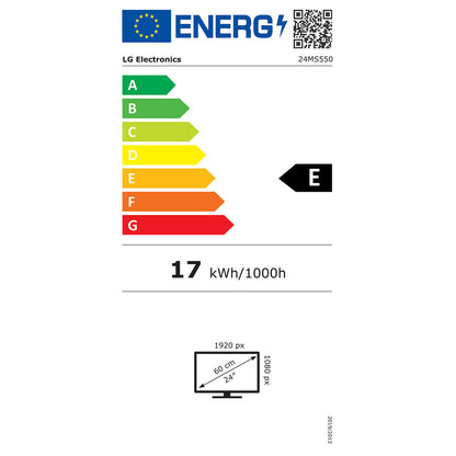Monitor LG 60,5 cm (23,8") 24MS550-B 1920x1080 100Hz IPS 4ms 2xHDMI HAS Zvočniki  NTSC72% S5