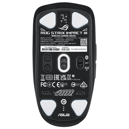 Miš Asus brezžična + Bluetooth ROG Strix Impact III optična gaming AimPoint 36000DPI črna (90MP03D0-BMUA00)