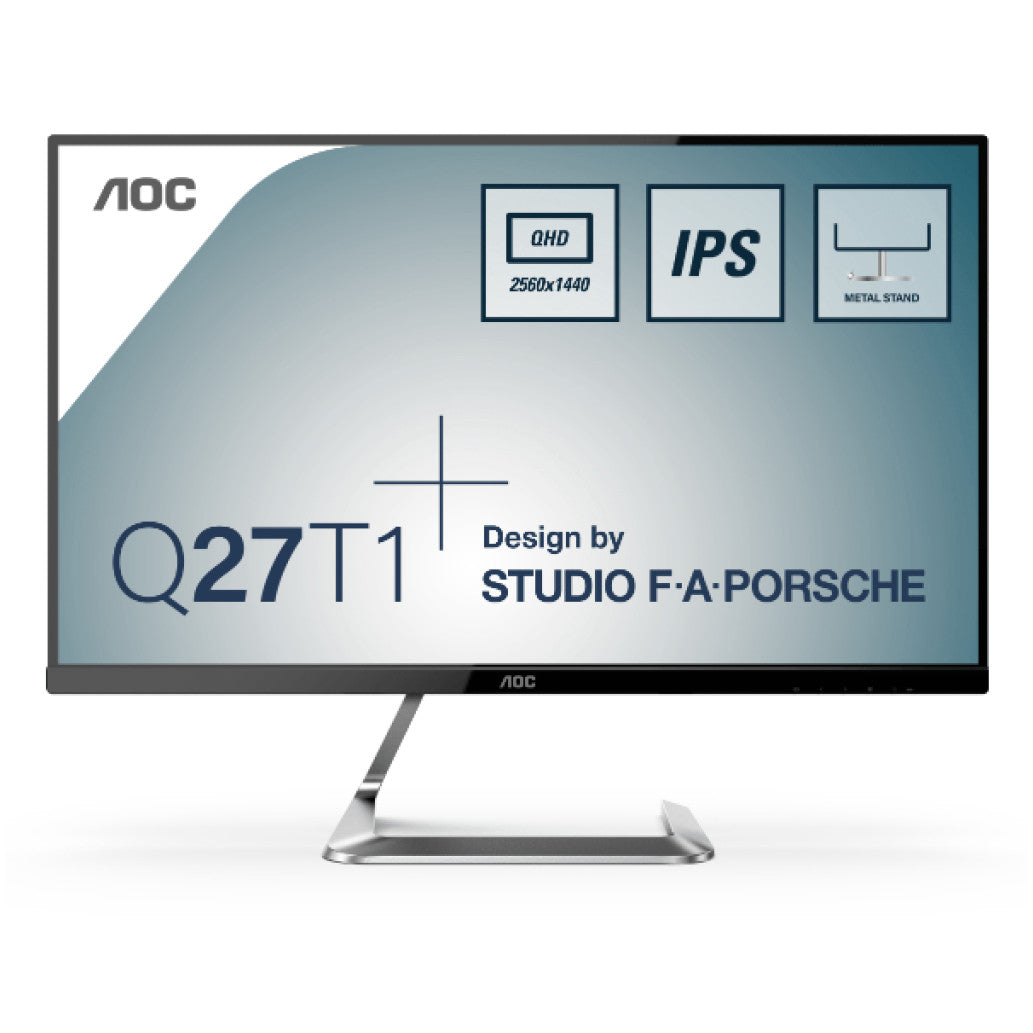 Monitor AOC 68,6 cm (27,0") Q27T1 2560x1440 75Hz IPS 5ms 2xHDMI DisplayPort  sRGB 107%