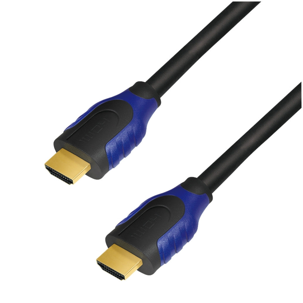 Kabel HDMI(m)=>HDMI(m) v2,0 10,00m 4K/60Hz pozlačeni kontakti črn LogiLink (CH0066)