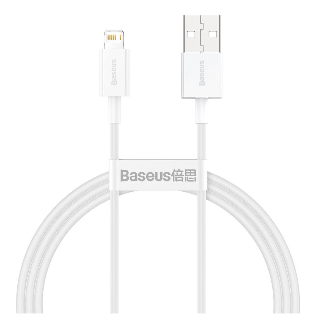 Kabel USB-A => Apple Lightning 1,0m Superior Series 480MB/s 2.4A bel Baseus (CALYS-A02)