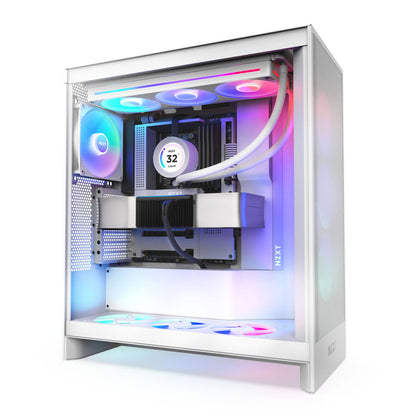 Ohišje NZXT H7 Flow RGB ATX - bela RGB