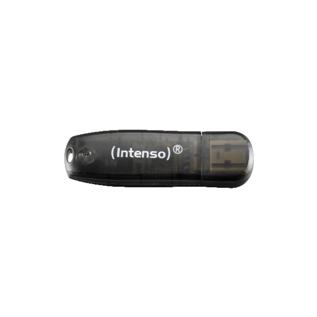 Spominski ključek 16GB USB 2.0 Intenso Rainbow Line 28MB/s 6,5MB/s - plastičen/s pokrovčkom/črn (3502470)
