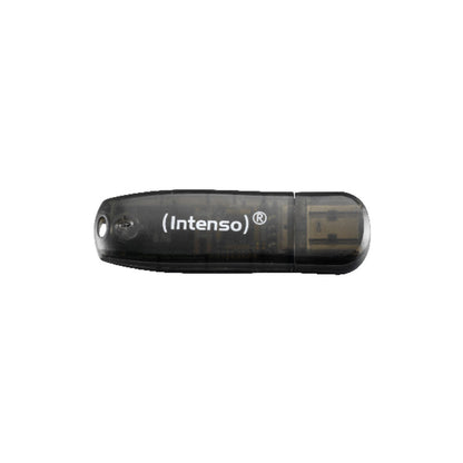 Spominski ključek 16GB USB 2.0 Intenso Rainbow Line 28MB/s 6,5MB/s - plastičen/s pokrovčkom/črn (3502470)