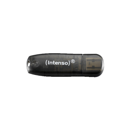 Spominski ključek 16GB USB 2.0 Intenso Rainbow Line 28MB/s 6,5MB/s - plastičen/s pokrovčkom/črn (3502470)