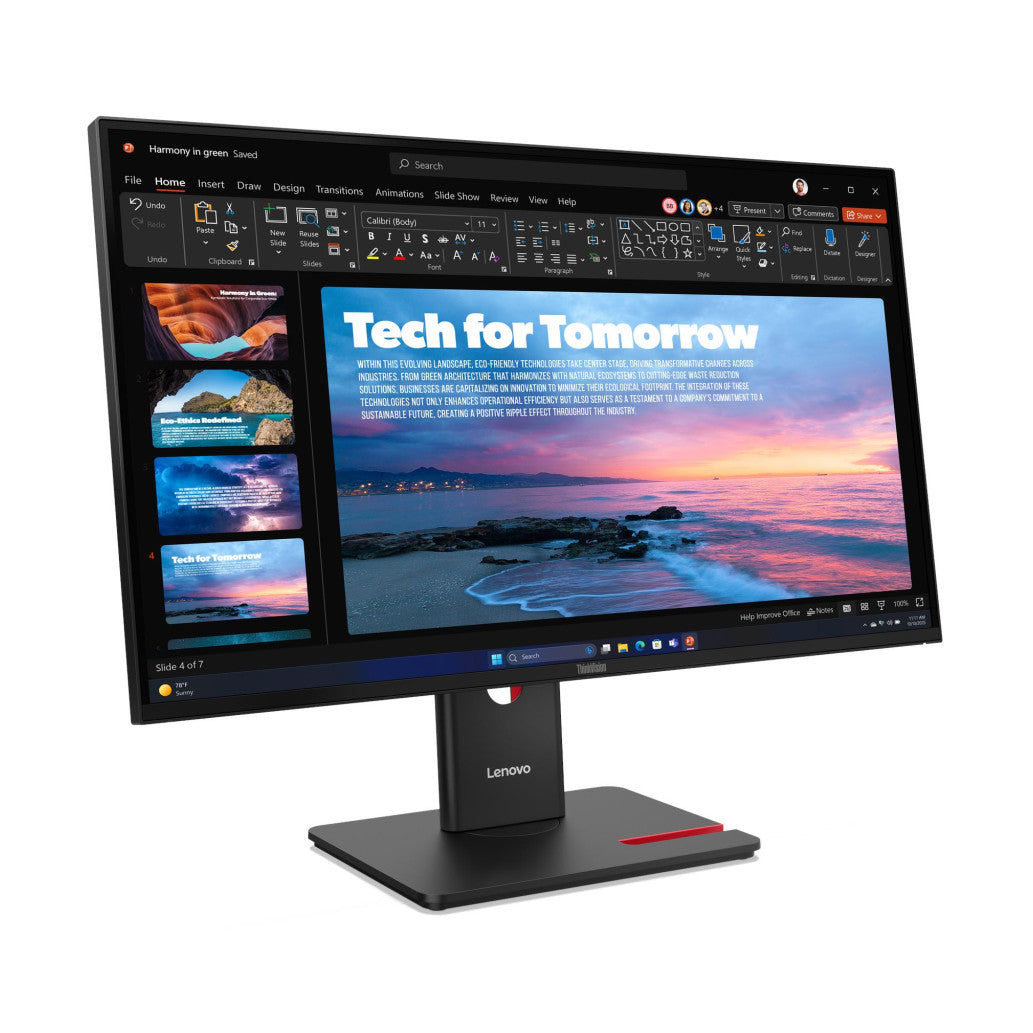 Monitor Lenovo 68,6 cm (27,0") T27QD-40 2560x1440 120Hz IPS 4ms HDMI DisplayPort USB-C 100W DP-Out 3xUSB3.2 USB-C-Out Pivot  sRGB99% RJ45 HDR10 ThinkVision