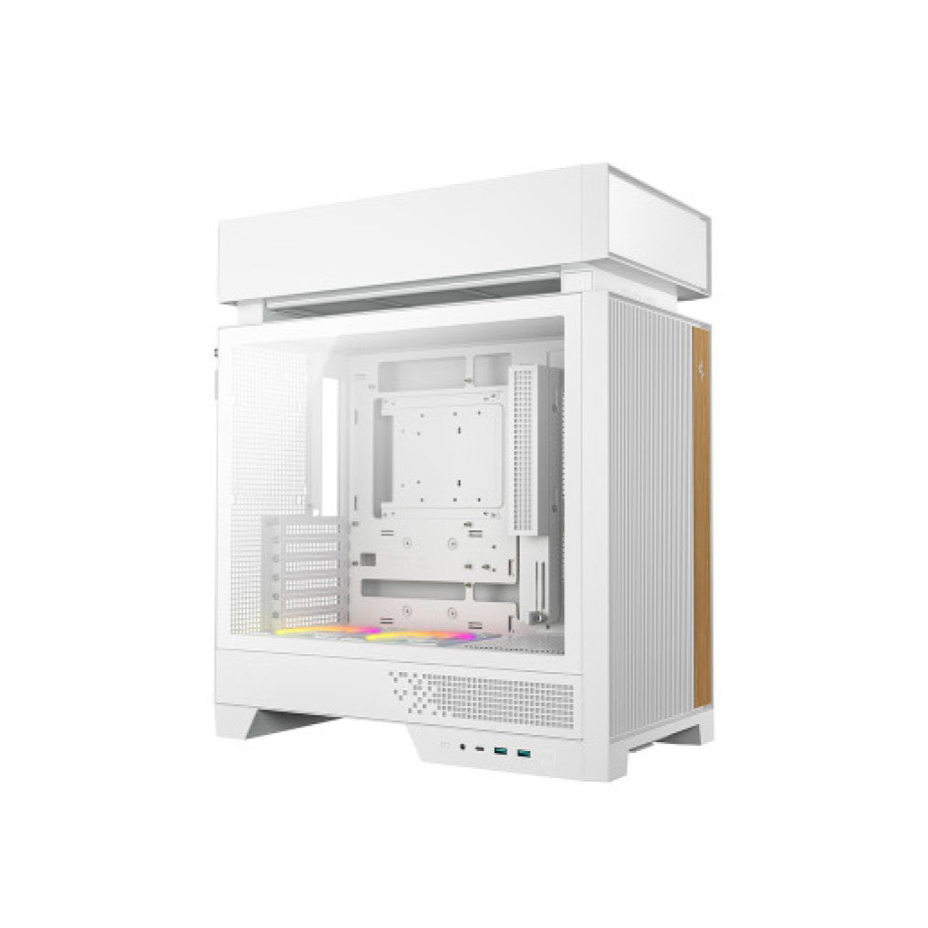 Ohišje Deepcool CL600-WH MidiATX - bel ARGB