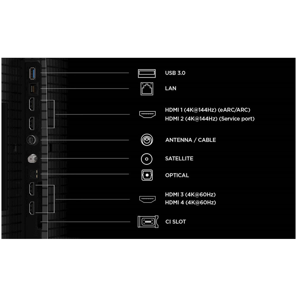 TV sprejemnik TCL 55,0" 139,7 cm 55P8L 3840x2160 QD MINI LED Google TV 4xHDMI WiFi LAN RJ45 BT