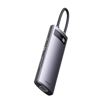 Priklopna postaja USB-C =>BASEUS 1xHDMI 1xVGA 3xUSB3.0 1xUSB-C PD100W Čitalec kartic (WKWG050013)