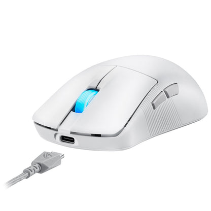Miš Asus brezžična + Bluetooth USB-C Harpe Ace Mini optična gaming 4200DPI bela (90MP03Z0-BMUA10)
