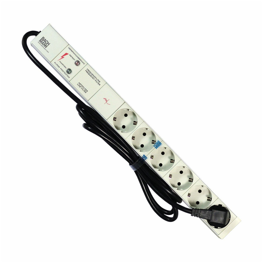 Razdelilec Bachmann 2,00m 6x230V ALU rack 1U (333.402)