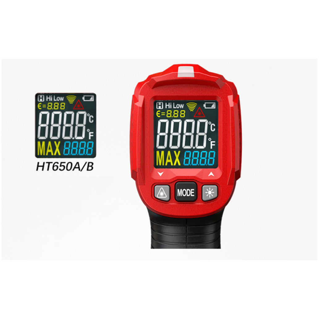 Digitalni termometer Habotest HT650B, brezkontaktni laserski, merilno območje -30 do 550°C