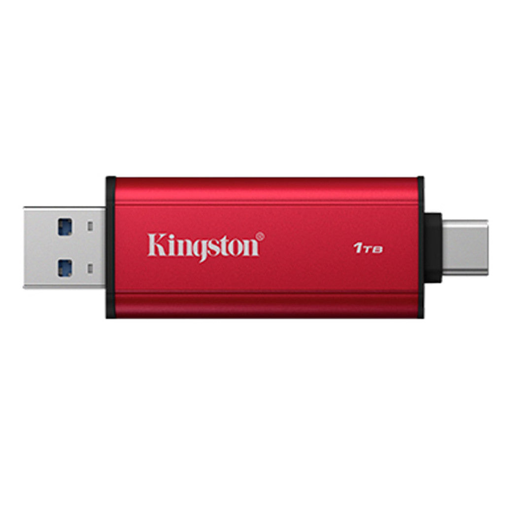 Prenosni disk SSD 1TB USB-C USB 3.2 Kingston Dual Portable 1050MB/s  - rdeča (SPSD/1TB)
