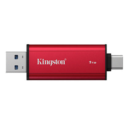Prenosni disk SSD 1TB USB-C USB 3.2 Kingston Dual Portable 1050MB/s  - rdeča (SPSD/1TB)
