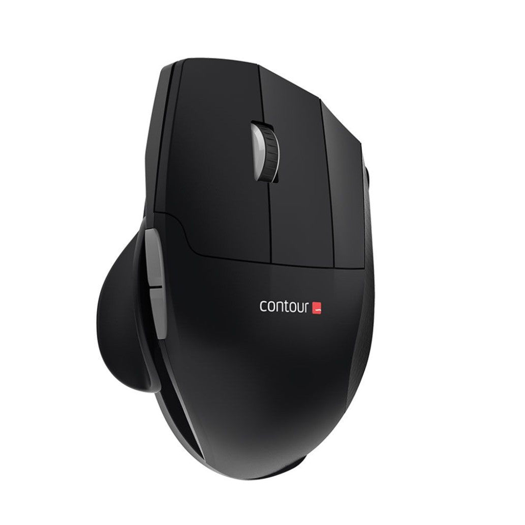 Miš brezžična ergonomska Unimouse Contour za desničarje črna (CDUMBK11001)
