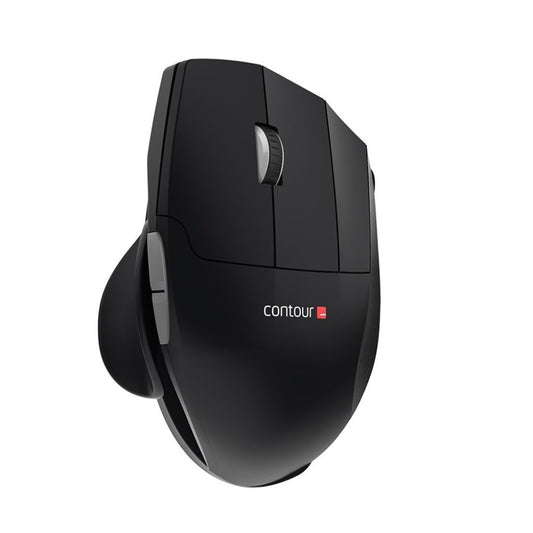 Miš brezžična ergonomska Unimouse Contour za desničarje črna (CDUMBK11001)