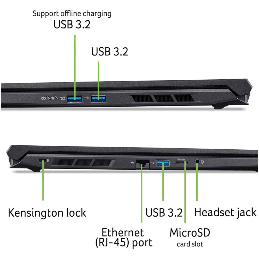 Prenosnik Acer 40,64 cm (16,0") Nitro V 16 1920x1200 IPS 180Hz Ryzen 7 260/16GB/SSD1TB/BL RGB/RTX5070-8GB/Brez OS (NH.U1FEX.008)