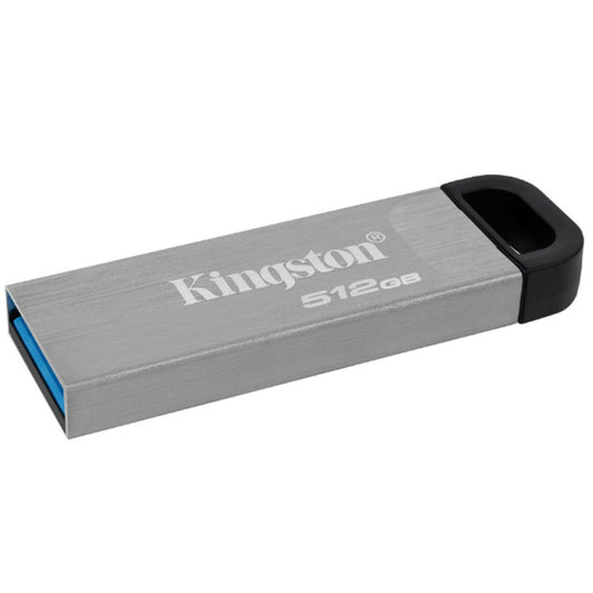 Spominski ključek 512GB USB3.2 Kingston Kyson DT 200MB/s 60MB/s kovinski brez pokrovčka srebrno-črn (DTKN/512GB)