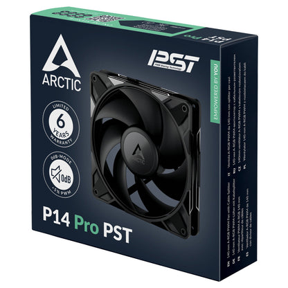 Ventilator Arctic P14 Pro PST PWM 140mm črna